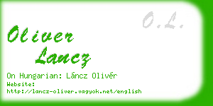 oliver lancz business card