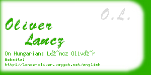 oliver lancz business card